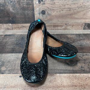 Tieks Obsidian Black Patent Leather Ballet Flats Women's Size 8